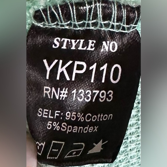 POL Free People Style Mint Green Drawstring Wide Leg Lounge Pants Boho Size - Picture 6 of 6